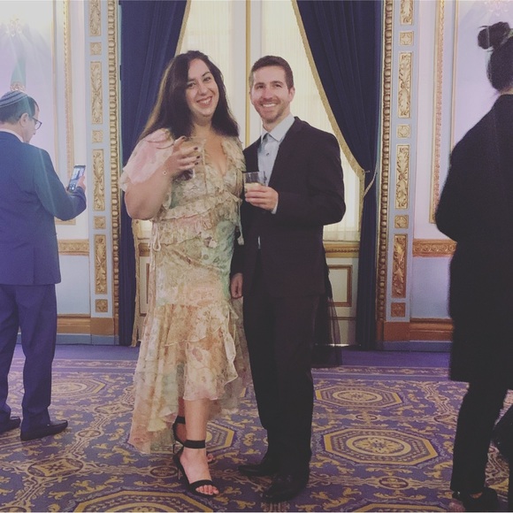 Misa Los Angeles Alana gown.Romantic scarf patchwork print. Floaty + feminine - Picture 5 of 6